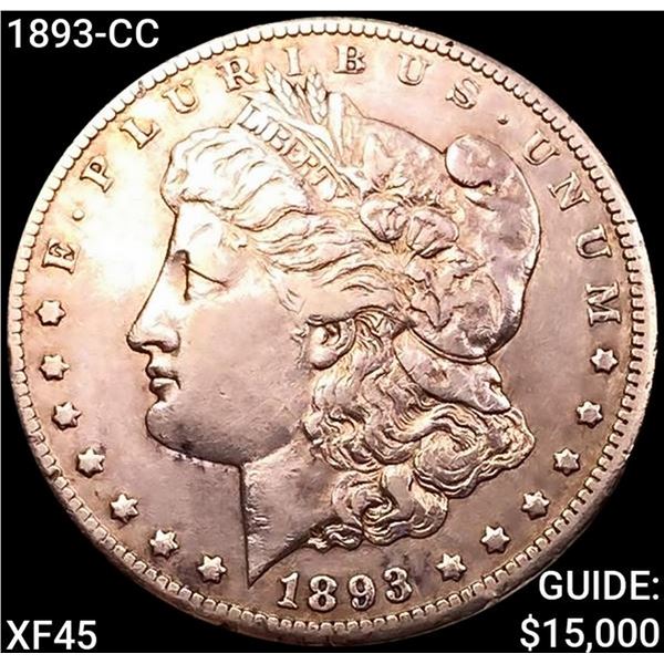 1893-CC Morgan Silver Dollar NEARLY UNCIRCULATED