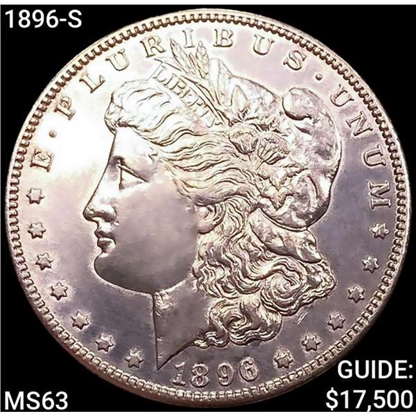 1896-S Morgan Silver Dollar CHOICE BU