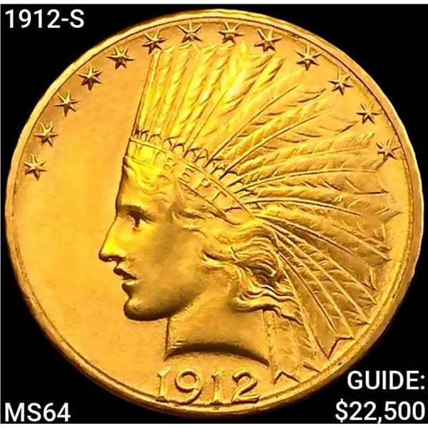 1912-S $10 Gold Eagle CHOICE BU