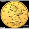 1848-D $5 Gold Half Eagle CHOICE BU