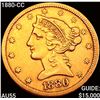 Image 1 : 1880-CC $5 Gold Half Eagle HIGH GRADE