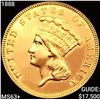 1888 $3 Gold Piece CHOICE BU+