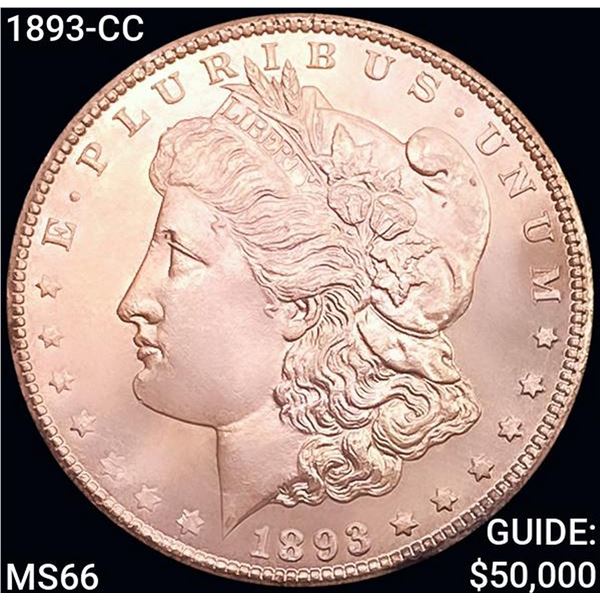 1893-CC Morgan Silver Dollar GEM BU