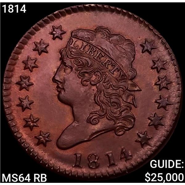 1814 Classic Head Large Cent CHOICE BU