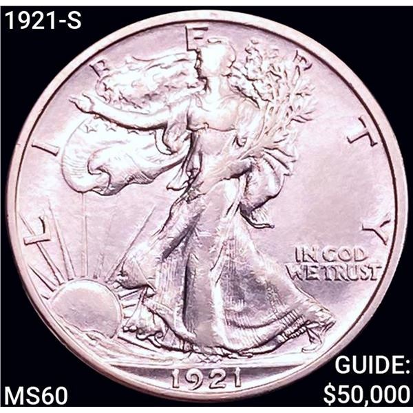 1921-S Walking Liberty Half Dollar UNCIRCULATED