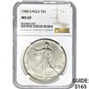 1986 American Silver Eagle NGC MS69