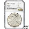 1986 American Silver Eagle NGC MS69