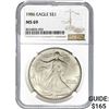 1986 American Silver Eagle NGC MS69