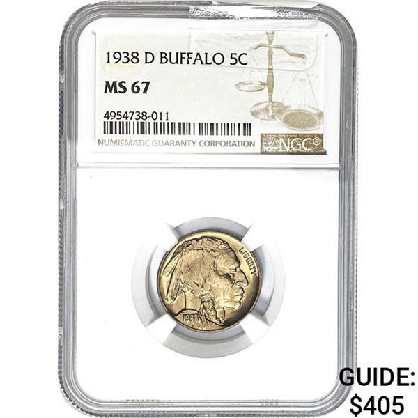 1938-D Buffalo Nickel NGC MS67
