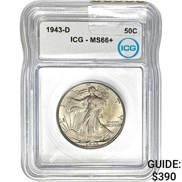 1943-D Walking Liberty Half Dollar ICG M