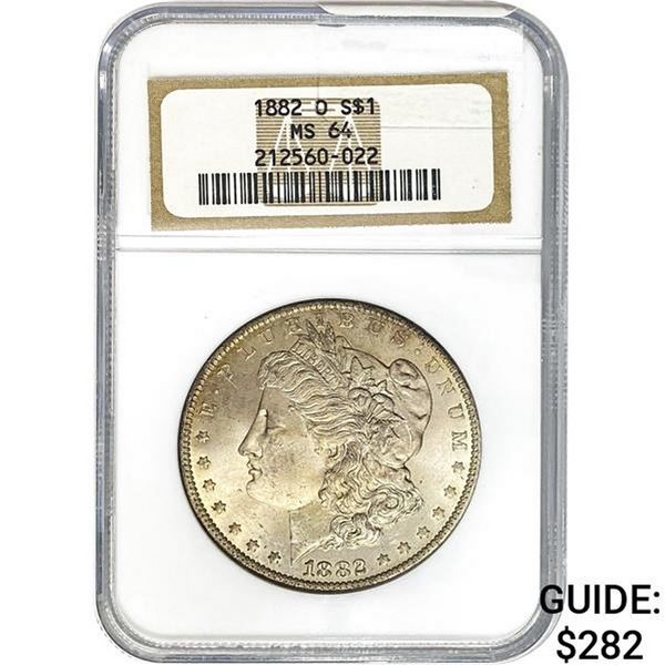 1882-O Morgan Silver Dollar NGC MS64