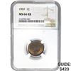 Image 1 : 1907 1C Indian Head Cent NGC MS64 RB