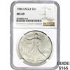 1986 American Silver Eagle NGC MS69