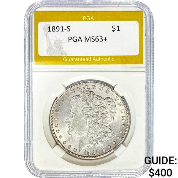 1891-S Morgan Dollar PGA MS63+