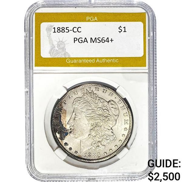 1885-CC Morgan Silver Dollar PGA MS64+