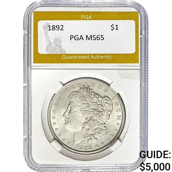 1892 Morgan Silver Dollar PGA MS65