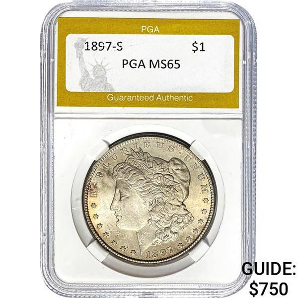 1897-S Morgan Dollar PGA MS65