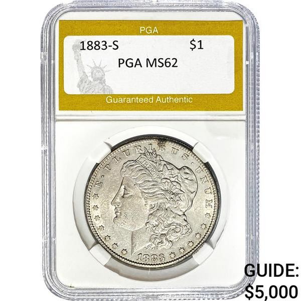 1883-S Morgan Silver Dollar PGA MS62