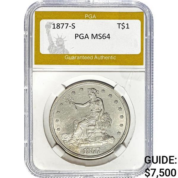 1877-S Trade Dollar PGA MS64