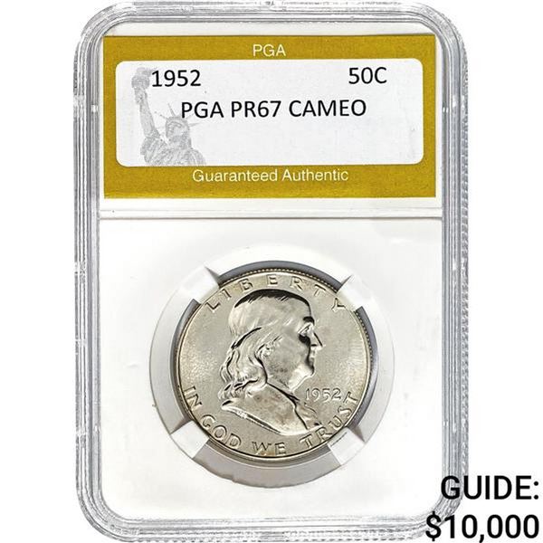 1952 Franklin Half Dollar PGA PR67 CAMEO