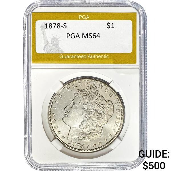 1878-S Morgan Dollar PGA MS64