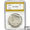 Image 1 : 1921 Peace Dollar PGA MS62