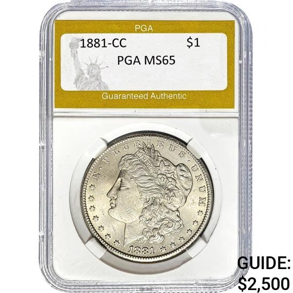 1881-CC Morgan Dollar PGA MS65