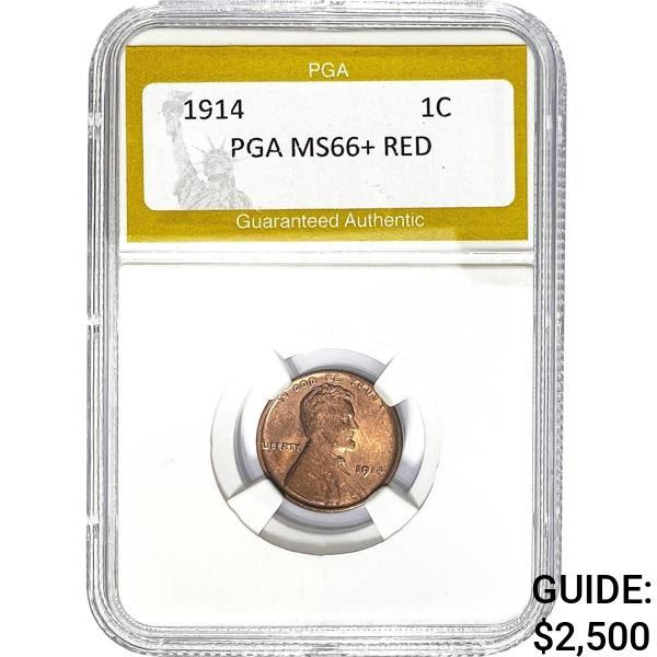 1914 1C PGA MS66+ RED