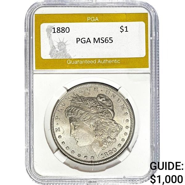 1880 Morgan Silver Dollar PGA MS65