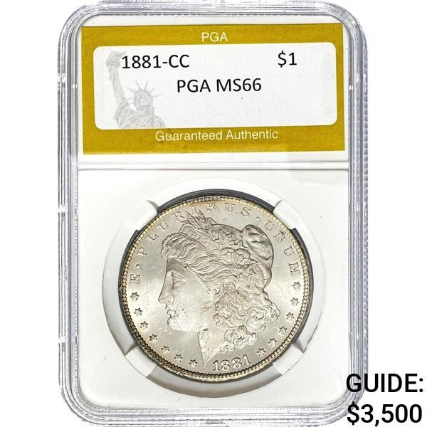 1881-CC Morgan Dollar PGA MS66
