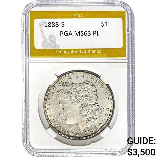 1888-S Morgan Dollar PGA MS63 PL