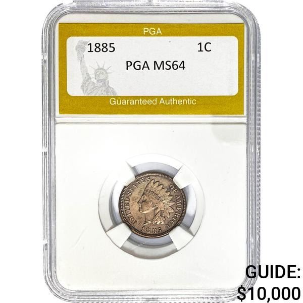 1885 Indian Head Cent PGA MS64