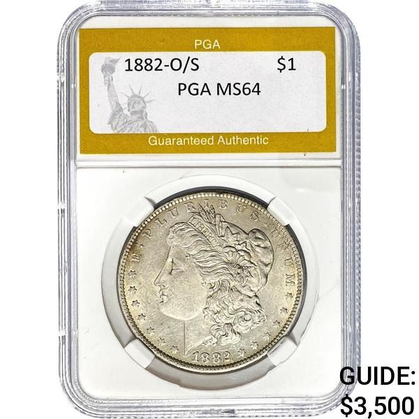 1882-O/S Morgan Silver Dollar PGA MS64