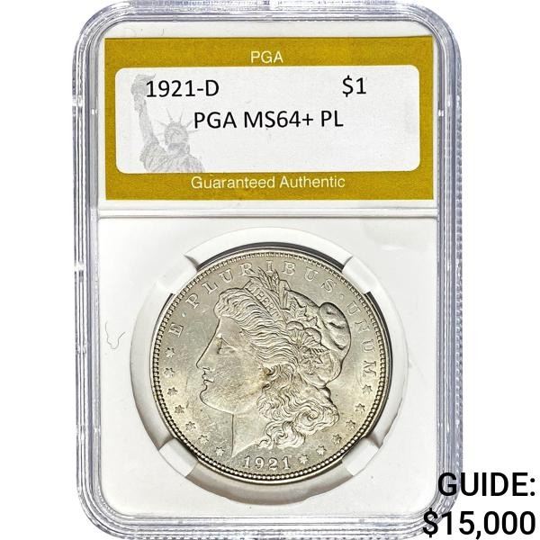 1921-D Morgan Dollar PGA MS64+ PL