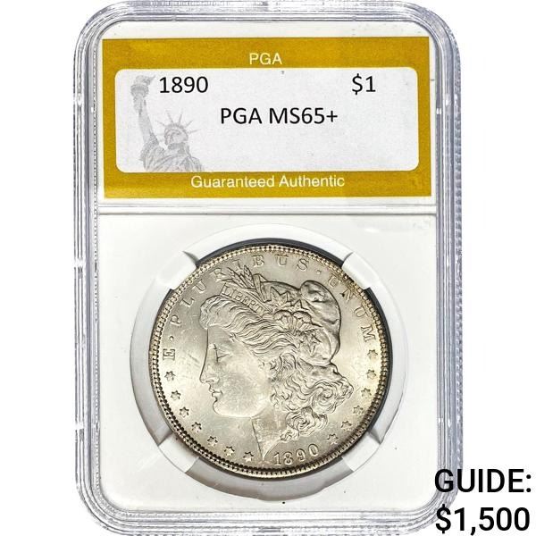 1890 Morgan Silver Dollar PGA MS65+