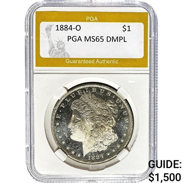 1884-O Morgan Dollar PGA MS65 DMPL