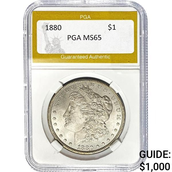 1880 Morgan Silver Dollar PGA MS65