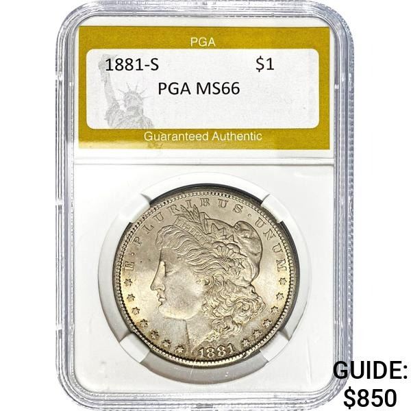 1881-S Morgan Dollar PGA MS66