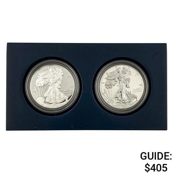 2012 Silver Eagle 2 coin set w/ box