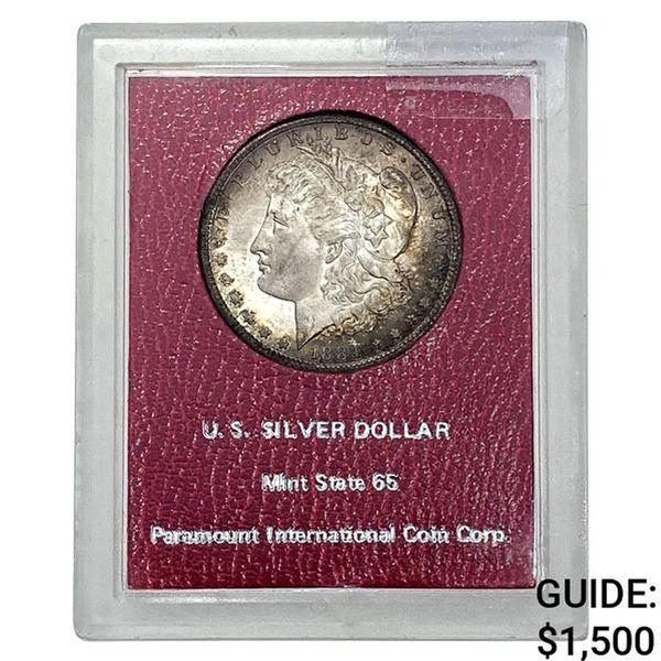 1884-CC Morgan Silver Dollar PICC MS65