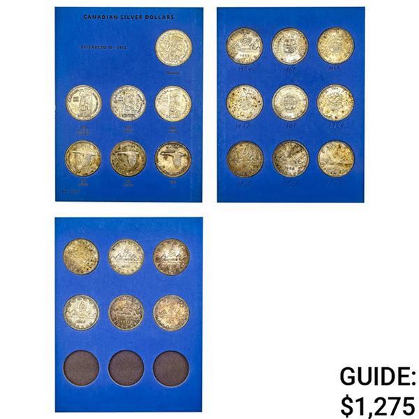 [22 Coin] 1958-1972 Canada Silv. $1 COLL. Album