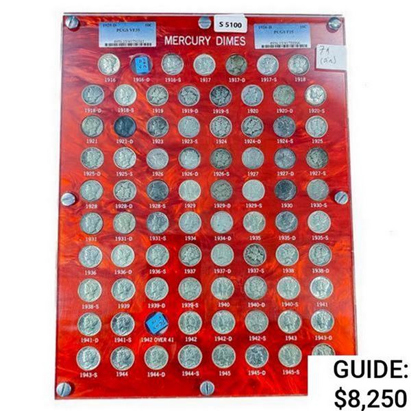 1916-1945 Mercury Silver Dime Coin Set (79 Coins) G/F 4-15