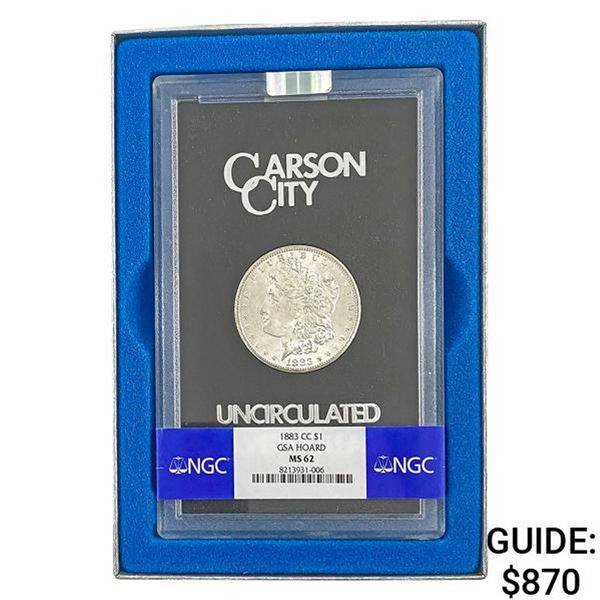 1883-CC Morgan Silver Dollar NGC MS62 GSA