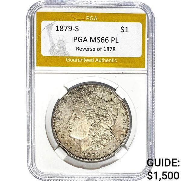 1879-S Rev of 78 Morgan Dollar PGA MS66 PL