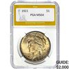 1921 Peace Dollar PGA MS64