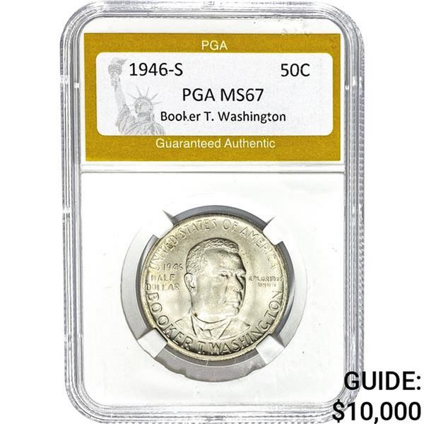 1946-S Booker T. Washington 50C PGA MS67