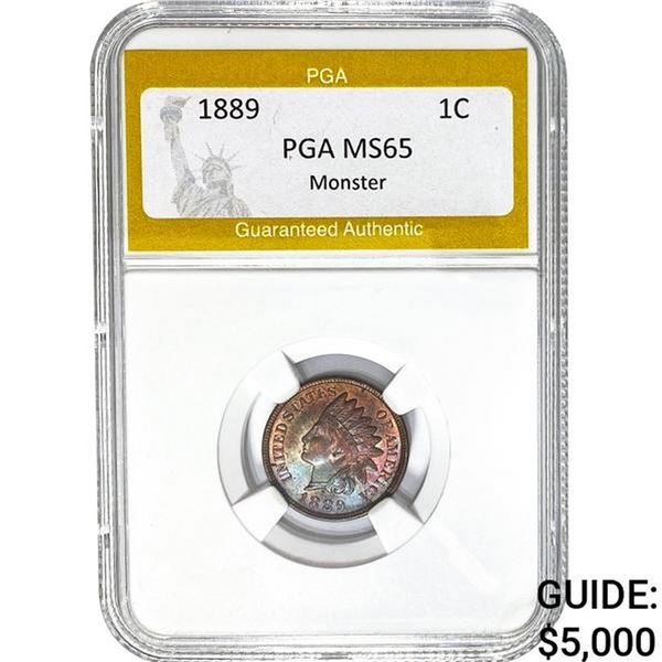 1889 Indian Head Cent PGA MS65