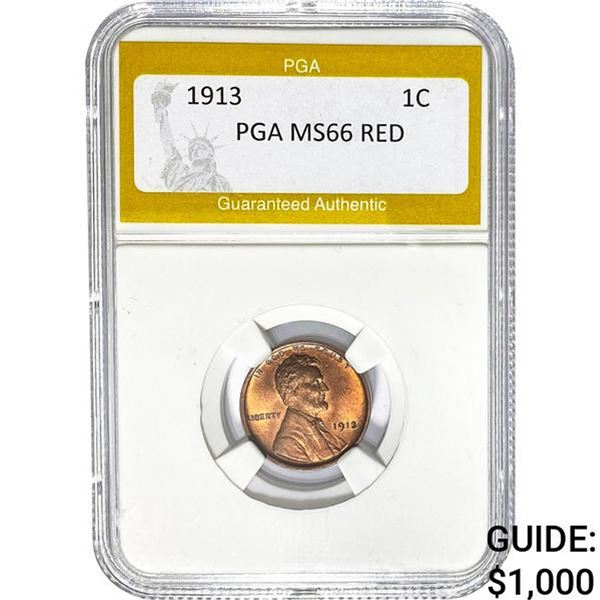 1913 1C PGA MS66 RED