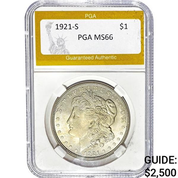 1921-S Morgan Dollar PGA MS66