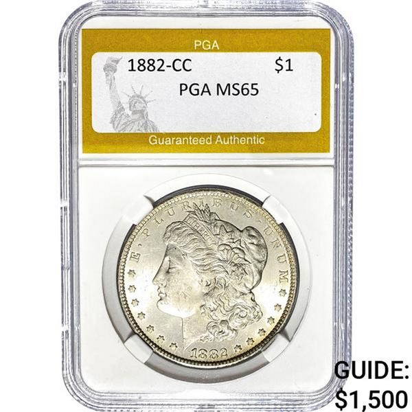 1882-CC Morgan Silver Dollar PGA MS65